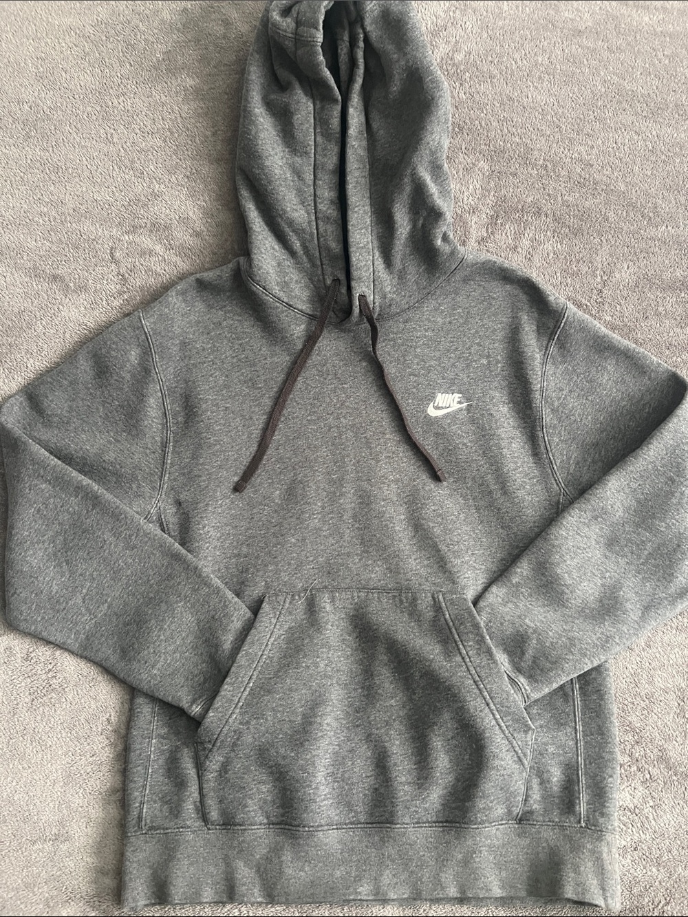 Nike Fleece Hoodie — Charcoal Grey